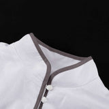 Tiered Dress with Button Detailing and Puffed Sleeves image 4