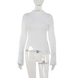 Textured Frill Mock Neck Top image 4