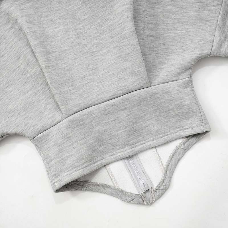 Cropped Corset Zipper Hoodie image 8