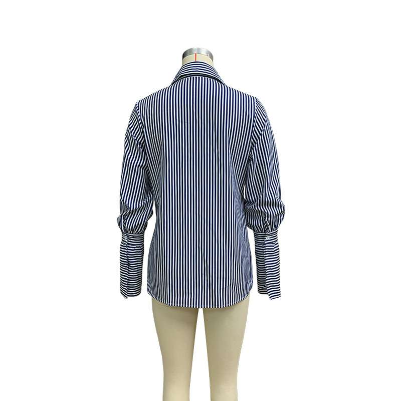 Blue and White Striped Shirt image 3