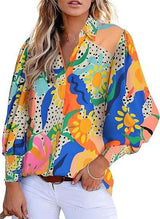 Floral print Long Sleeve Casual Shirt - M, Multi Yellow image