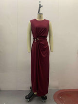 Sleeveless Draped Maxi Dress image 4