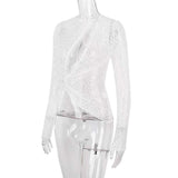 Long-Sleeve Wrap Top with Asymmetrical Design image 5