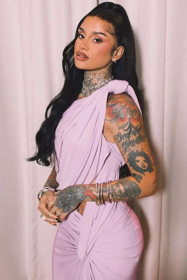 Draped Lavender Goddess Gown image 0