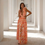 Floral Maxi Dress with Ruffled Sleeves image 2