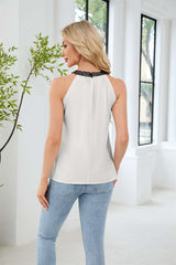 Elegant Contrast Sleeveless Top image 3