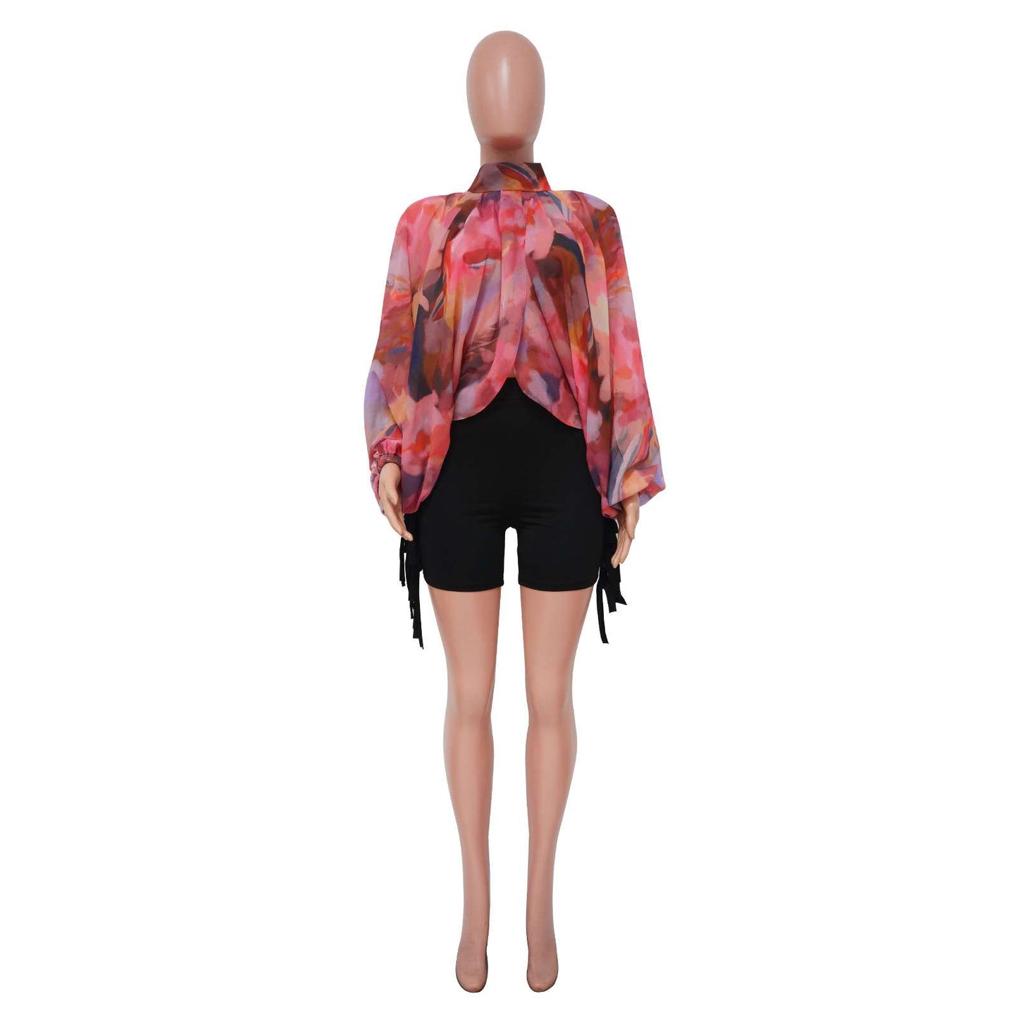 Fashion Tunic Split Long-Sleeve Tops image 4