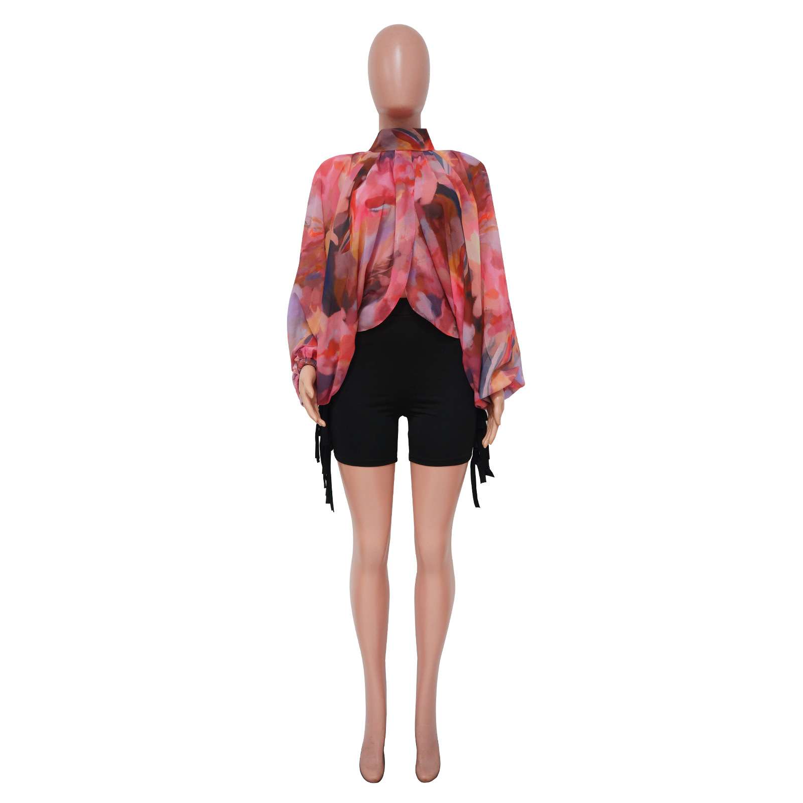 Fashion Tunic Split Long-Sleeve Tops image 4