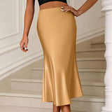 Elegant Gold Maxi Skirt image 2
