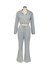 2 Pieces Crop Top Jacket Jogger Pants Set image 7