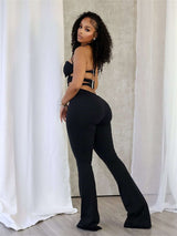 Cutout Lace-Up Front Jumpsuit image 2