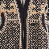 Vintage Nail Print Long Coat image 7