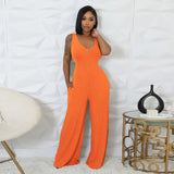Two-Piece Jumpsuit Set - S, Orange image