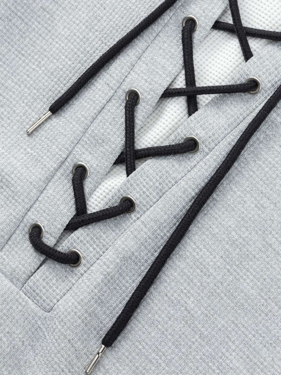 Stylish Men's Casual Laced Front T-Shirt & Pants Set image 5