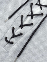 Stylish Men's Casual Laced Front T-Shirt & Pants Set image 5