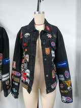 Embroidered Patch Denim Jacket image 5