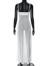 Sheer White Maxi Dress Beach Cover-Up image 5
