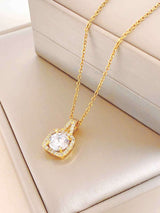 Crystal Pendant Necklace in Silver and Gold image 2