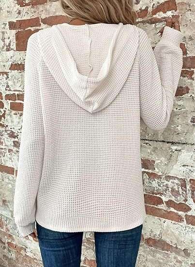 Drawstring V-neck Casual Pullover Hoodie image 5