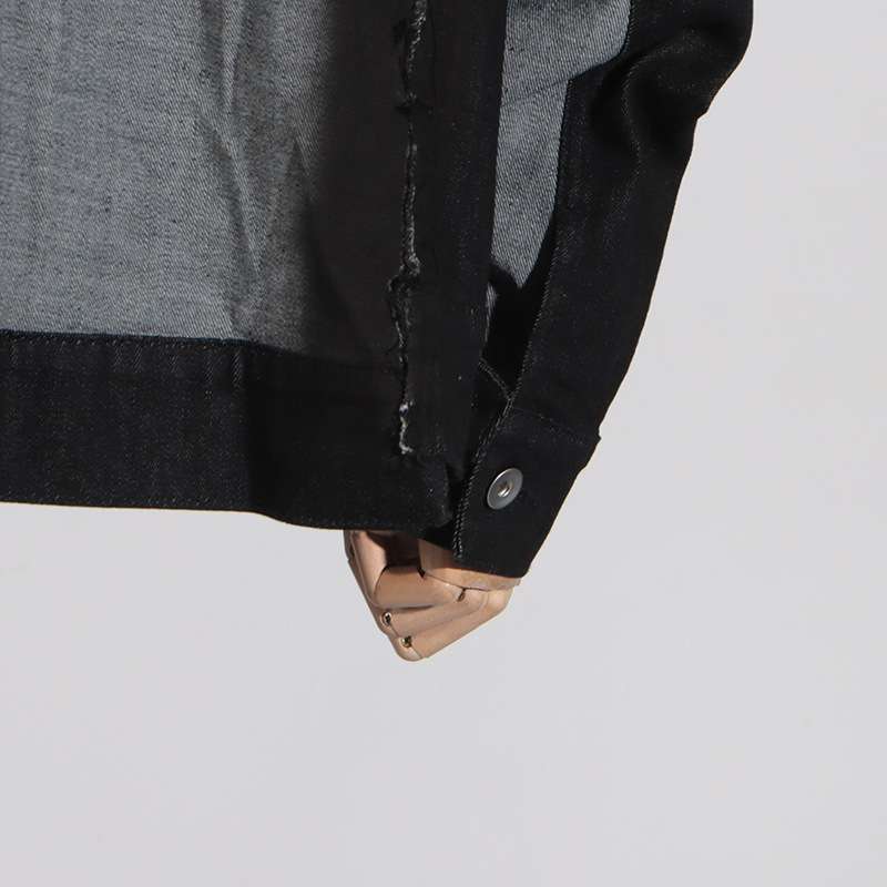 Deconstructed denim jacket image 7