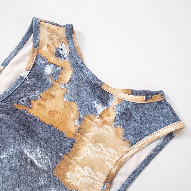 Printed Sexy Backless Skinny Romper image 5