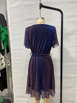 Elegant Wrap Dress with Puff Sleeves image 5