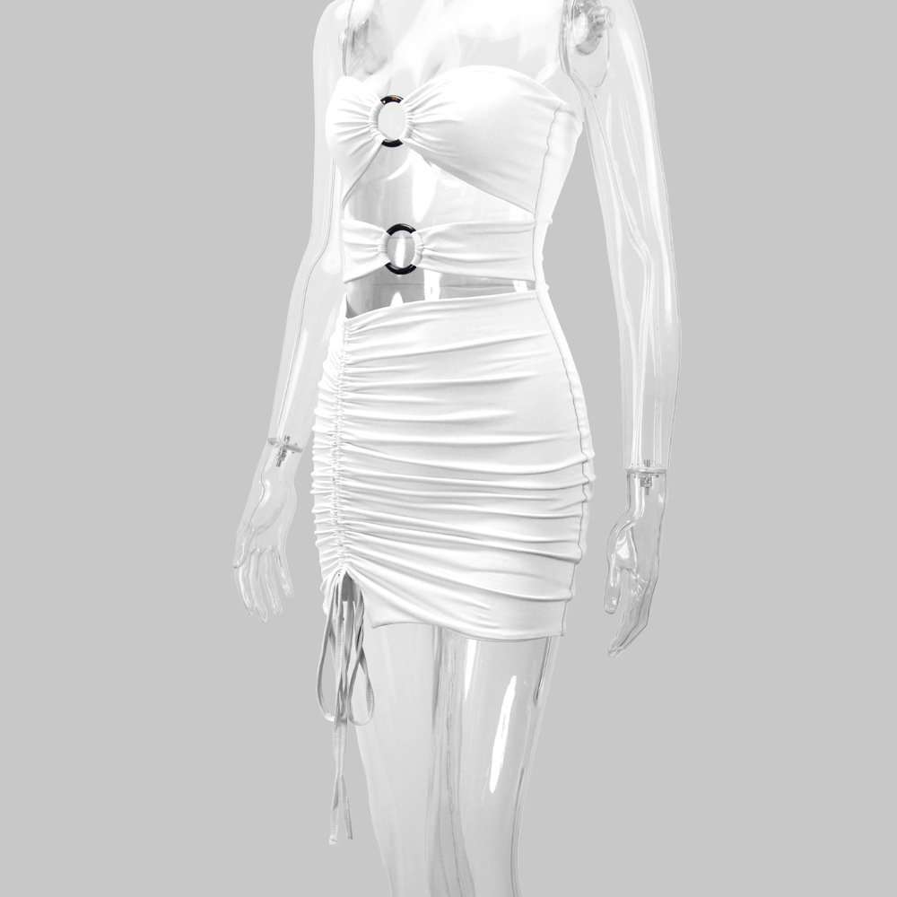 Ring Detail Cut-Out Ruched Bodycon Dress image 4