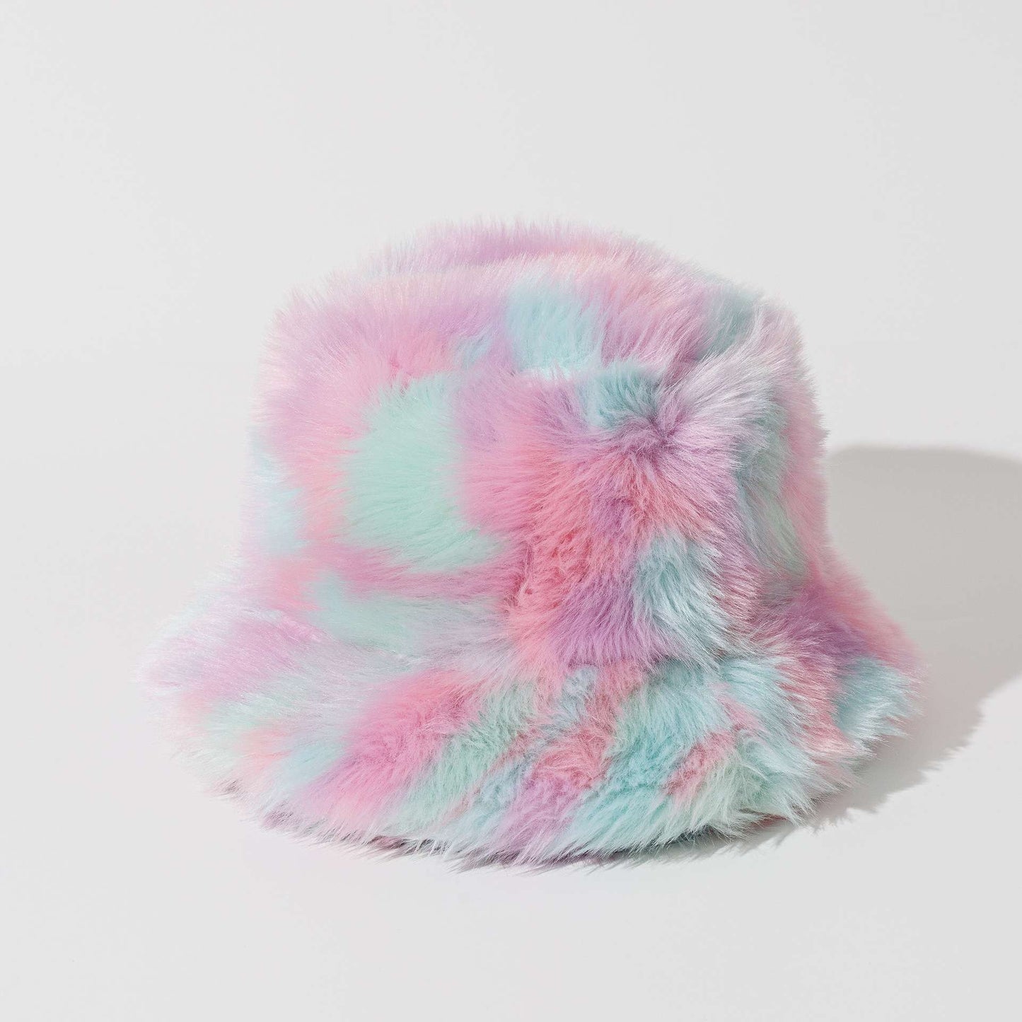 Colorful Fluffy Warm Bucket Hat image 2