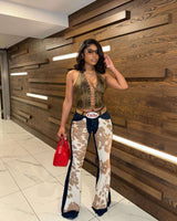 Camo Color Block Wide-Leg Pants image 3
