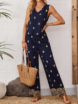 Sleeveless Top and Wide-Leg Pants Set image 4