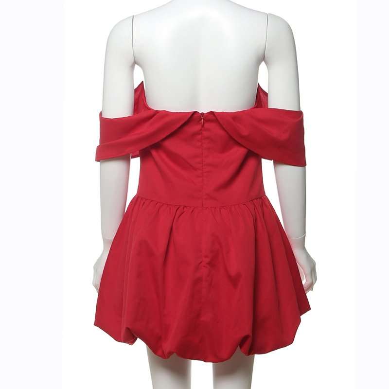 Bold Off-Shoulder Sweetheart Mini Dress image 3