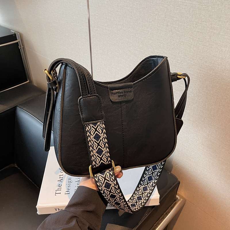 Faux Leather Shoulder Bag