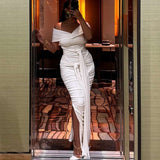 Luxe Draped Elegance Maxi Dress image 4