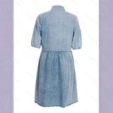 Puff Sleeve Button-Down Mini Dress image 3