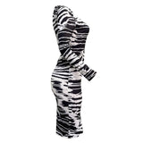 Slim Fit Printed Zebra Stripe Party Dress image 4