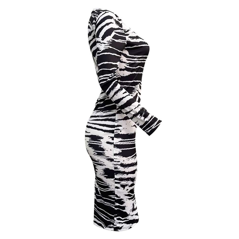 Slim Fit Printed Zebra Stripe Party Dress image 4
