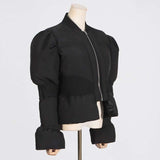 Down-filled peplum jacket image 3