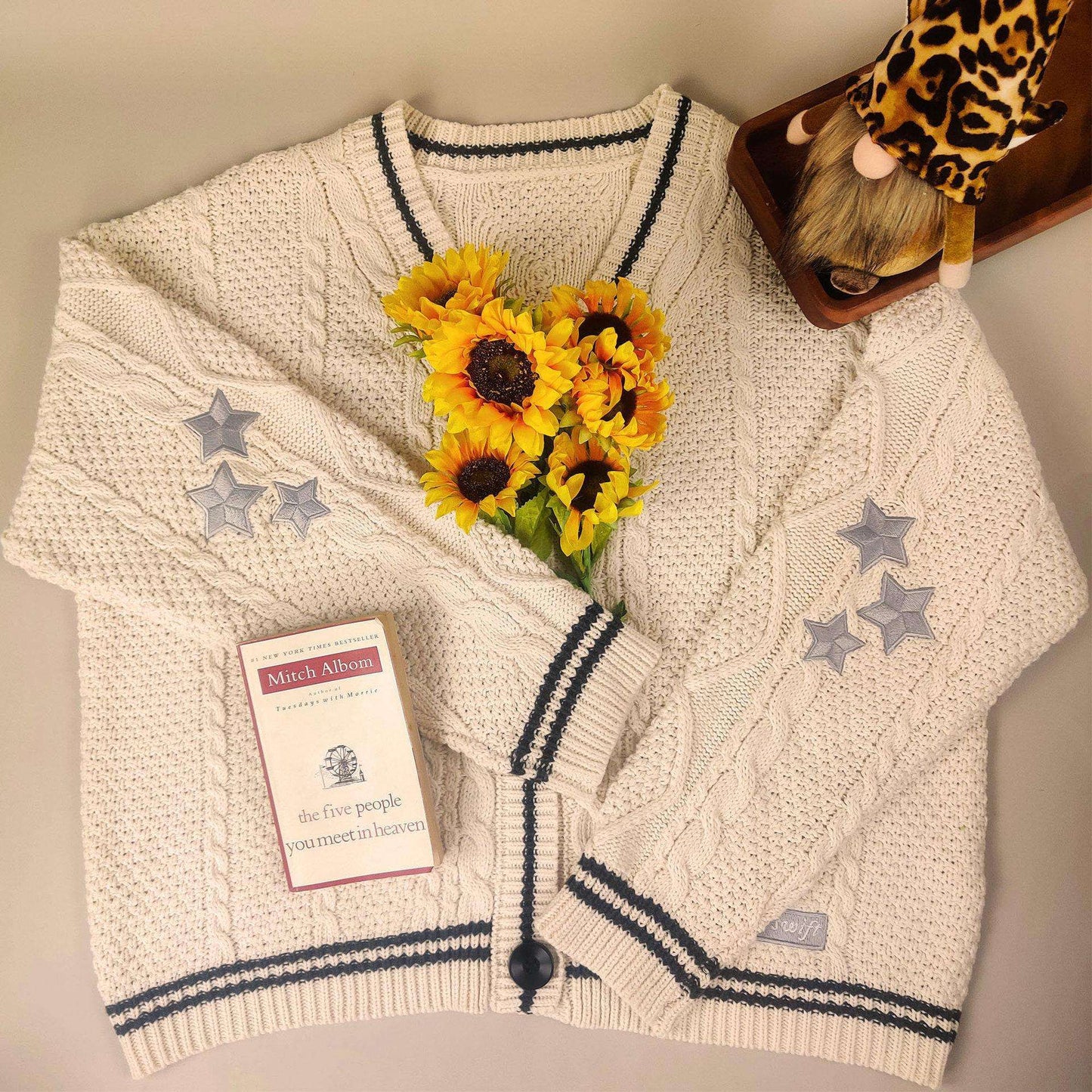 Cable-Knit Cardigan with Embellishments image 2