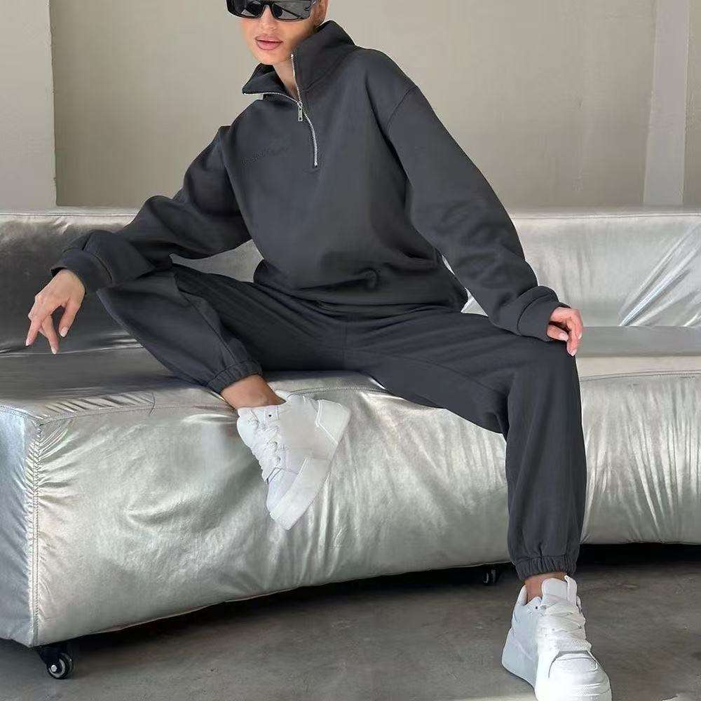 Casual Comfortwear 2 Piece Set - S, Dark Grey image