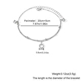 Silver Chain Bracelet with Crystals image 1