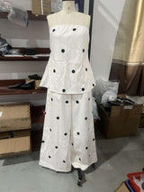 Polka Dot Strapless Palazzo Set image 3