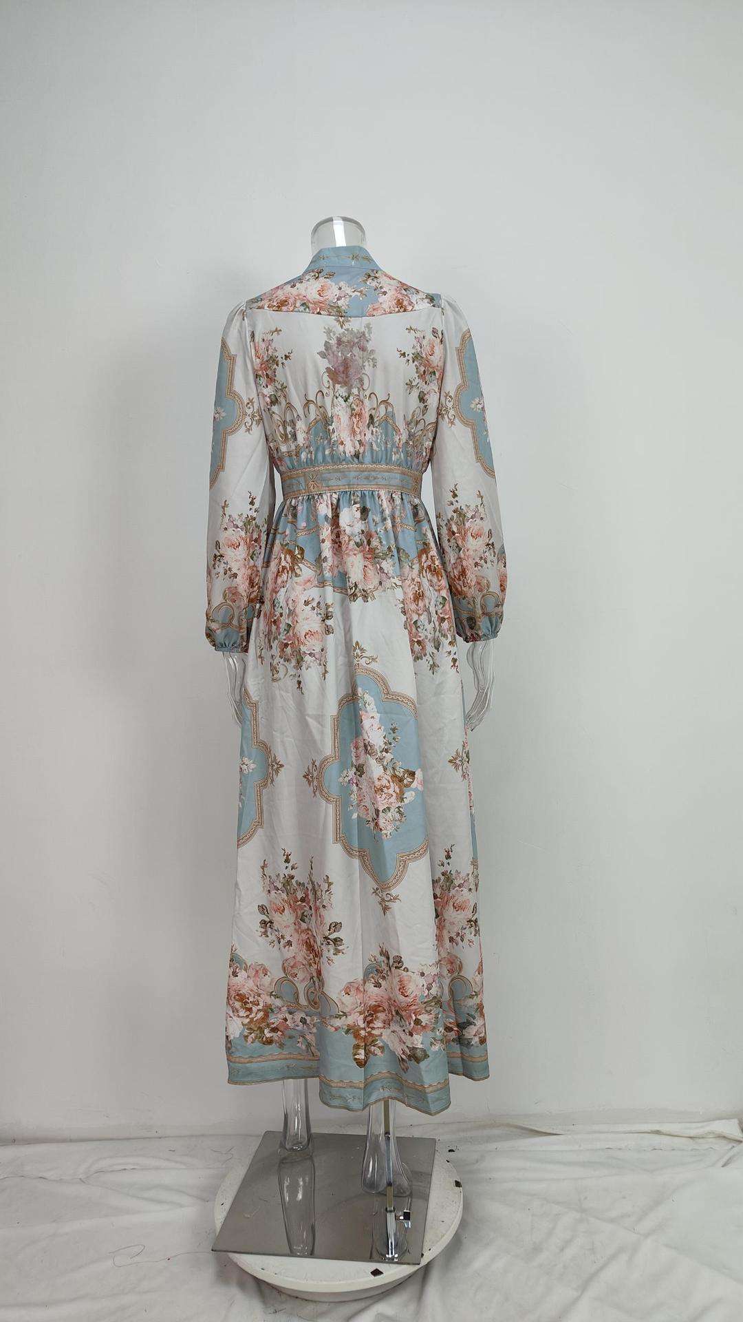 Vintage Long Sleeve Maxi Dress image 2