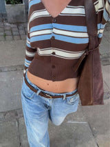 Striped Button-Up Cardigan image 3