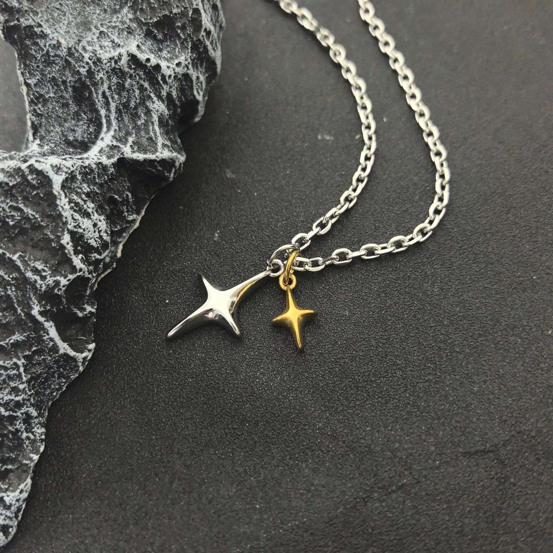 Two-Tone Starfish Pendant Necklace image 4