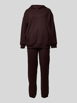 Solid Hooded Pullover Pants Street Suit image 4