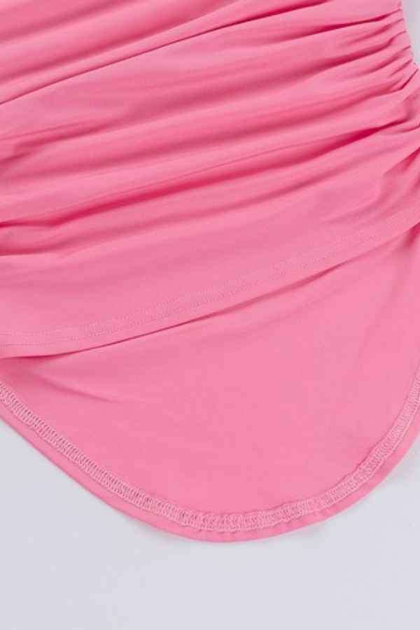 Sexy Plain Off Shoulder Ruffled Sleeveless Corset Top image 7