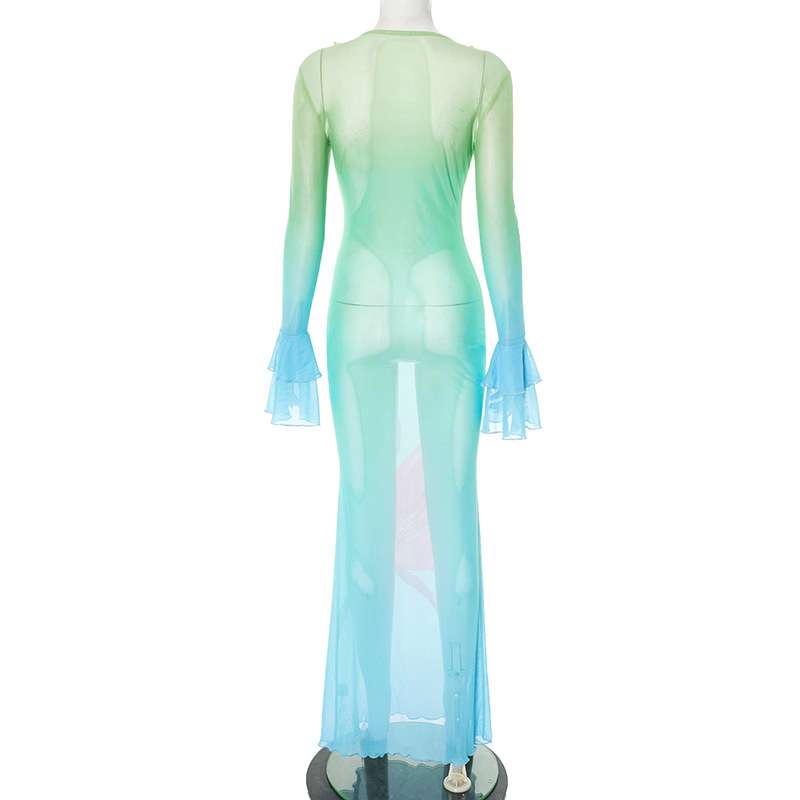 Vibrant Swimsuit Cover-Up with Ruffle Details image 4