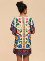 Colorful Floral Print Dress image 3