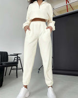 Polo Collar Loose Fit Sweatshirt & Joggers image 5
