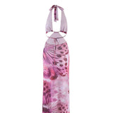Butterfly-Print Cutout Maxi Dress image 3